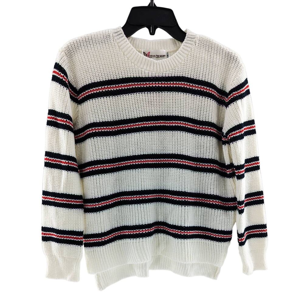 Girls Striped Knit Sweater Size Small